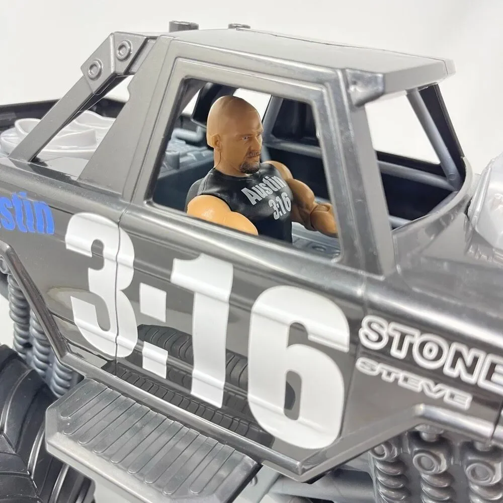 WWE Wrekkin Stone Cold Black 3:16 Monster Truck with Stone Cold Steve Austin